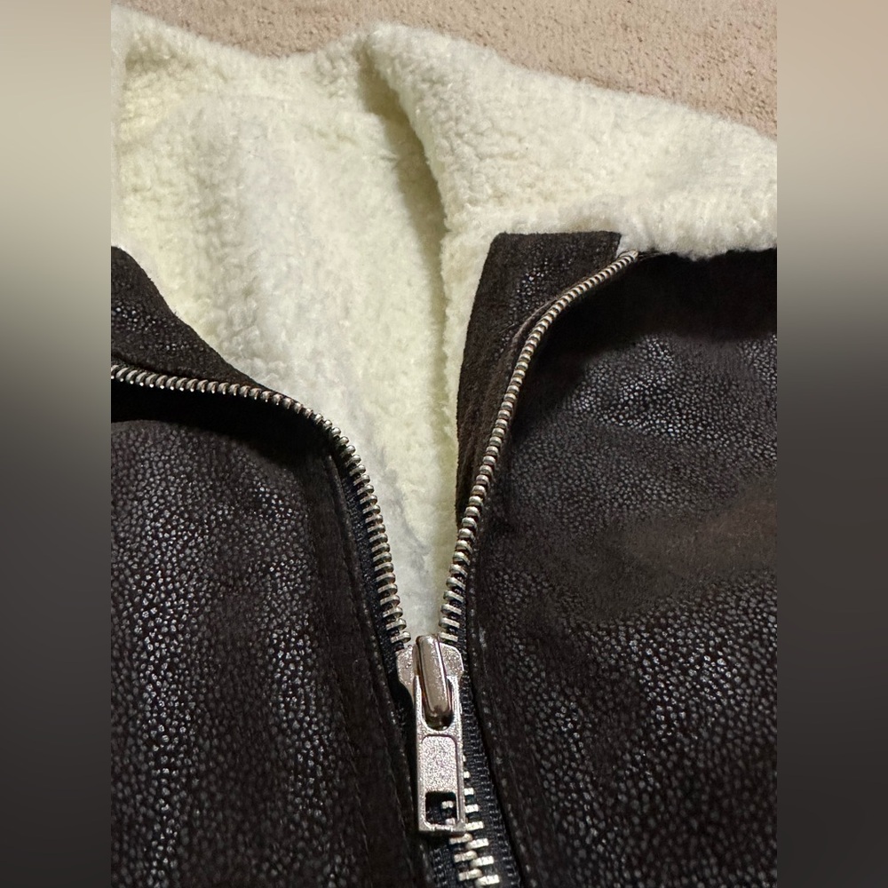 Vintage chocolate brown leather jacket - Picture 3 of 10